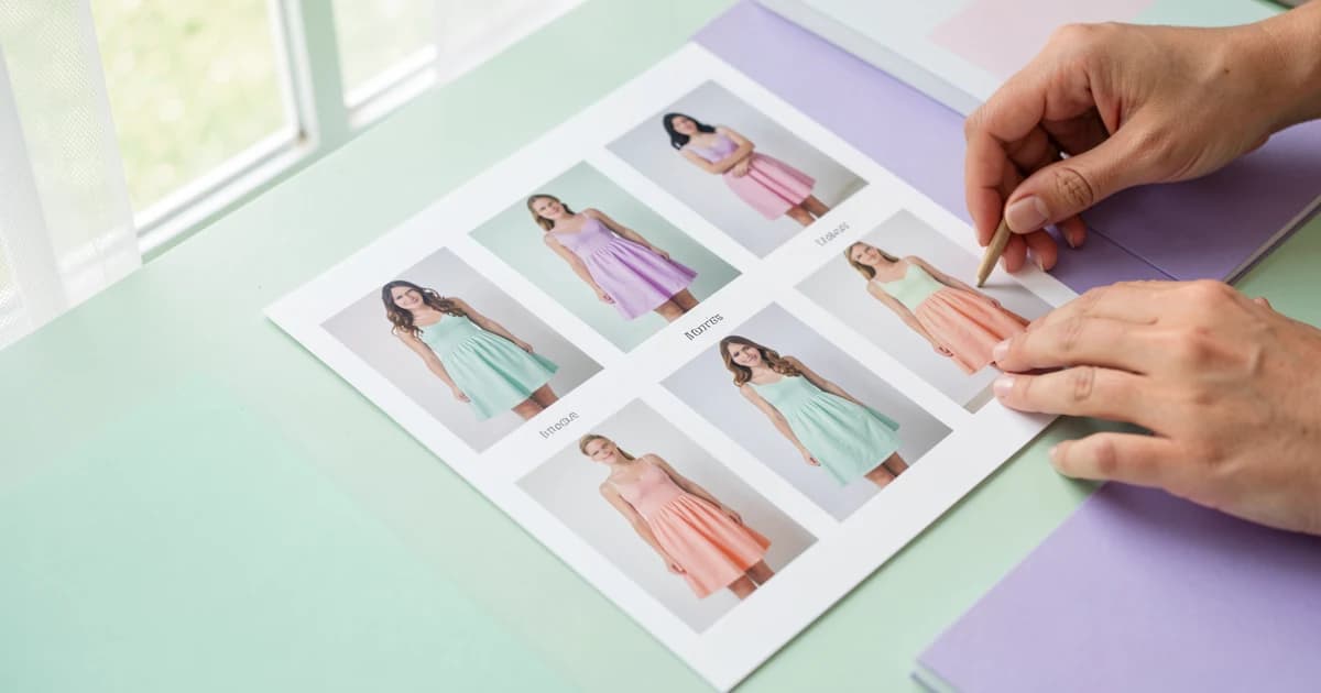 Vinted-advertentie met echte foto's van het artikel en een AI-visualisatie als aanvulling